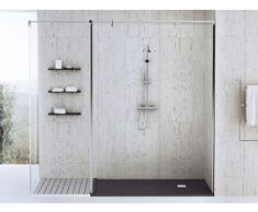 bodengleiche Dusche 120x75 Mineralguss - begehbare Dusche 75x120 - werkseitig einkürzbar
