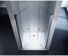 Nischentür Duschtür Duschkabine Dusche Duschwand Seitenwand 6 mm Sicherheitsglas (ESG) (105x195cm)