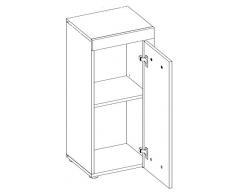 trendteam smart living Badezimmer Schrank Kommode Cancun Boom, 36 x 79 x 23 cm in Nussbaum Satin (Nb.) mit viel Stauraum