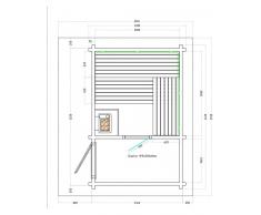 Sentiotec Gartensauna Lava 341x230x270 cm