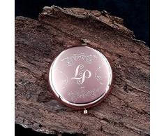 Taschenspiegel | Handspiegel mit Gravur | Farbe Rosègold