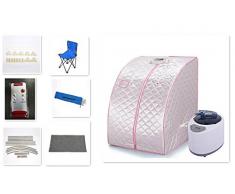 Dampfsauna Mobile Heimsauna Wärmekabine Mini Sauna Sitzsauna Gartensauna (Silber)