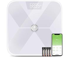 Etekcity Körperfettwaage Bluetooth Ultraschlanke Waage, Premium Smart Personenwaage Digital mit APP für BMI, Gewicht, Muskelmasse, Wasser, Protein, Knochengewicht, iOS/Android, 180 kg / 400 lb / 28 st