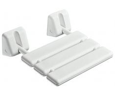 Animo 0001RD31 Duschklappsitz, weiß, beschichtetes Aluminium, ABS