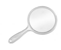 Handspiegel Kunststoff transparent 3x Vergrößerung