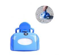 CJAN New Dog Pooper Scooper, tragbare kleine Dog Poop Scoop mit Taschentuchspender, Yard Pooper Scooper, Handheld Scooper Small,Blue