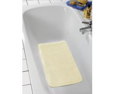 WENKO 3010412100 Wanneneinlage Florida extra lang in Beige - extra lang, Rutschstopp, Saugnäpfe, Kunststoff, Beige