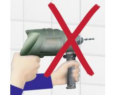 Wenko 19210100 Teleskop-Duschstange chrom - Ø 2 x 70-1150 cm, Aluminium, weiß