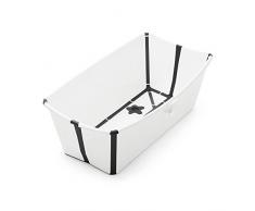 STOKKE® Flexi Bath® – Badewanne für Babys, Kleinkinder & Kinder – Extrem leicht und zusammenklappbar – Farbe: White Black