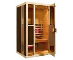 Infrarotkabine 732 Duo- Rotlichtstrahler hemlock 133cm Holz/wenge-Furnier, 133073200-0643