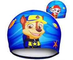 alles-meine.de GmbH Badekappe / Badehaube - Paw Patrol - Hunde - 1 bis 5 Jahre - Kinder - für Mädchen & Jungen - Schwimmhaube - Stoff - Duschkappe / Duschhaube - Stoffbadekap..
