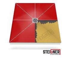 Duschelement MINERAL PROFI Duschboard befliesbar 90x90 cm Ablauf SENKRECHT - Epoxidharz Kunstharz EPS Bodenelement ebenerdig barrierefreie Duschwanne bodengleich