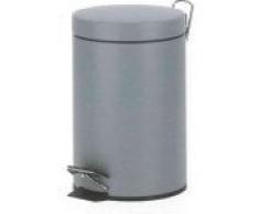 kela Kosmetikeimer Polino 3L aus Metall in hellgrau, 17 x 17 x 26 cm