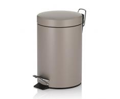 Kela 20526 Kosmetikeimer, 3 l, Metall, Cashmere, Braun
