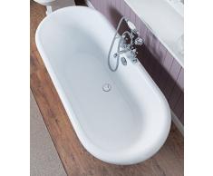 Freistehende Badewanne Wanne Standbadewanne Acryl 1695x740mm weiß