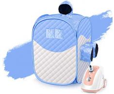 Mini Dampfsauna Heimsauna Wärmekabine Sitzsauna Saunakabine, Dampf Sauna Bad Aufblasbare Sauna mit Kopfhaube, Zuhause Dampfsauna Heimsauna mit Dampferzeuger 1,7 Liter