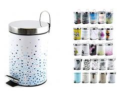 MSV Kosmetikeimer Brest Blau Mülleimer Treteimer Abfalleimer - 3 Liter – mit herausnehmbaren Inneneimer