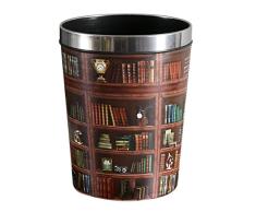 Mecotech Papierkorb Büro Vintage Mülltonne Mülleimer Abfalleimer Papierkörbe für Büro/Badezimmer/küche/Schlafzimmer, 31.5 x 24 x 20 cm (12L)