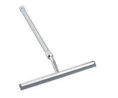 WENKO Teleskop Badezimmerwischer, Duschabzieher stufenlos ausziehbar, Edelstahl rostfrei, 26 x 37-59 x 3 cm, Glänzend