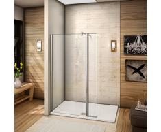 80x200cm Walkin Duschabtrennung 8mm Nano-glas Duschwand Dusche mit 30er Seitenwand