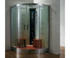 Dampfdusche/Wellnessdusche AQUALINE WS105S6 1200 x 1200 x 2240mm Rückwandfarbe: silber