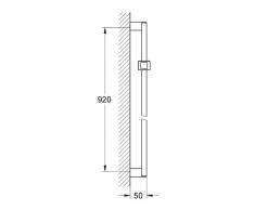 GROHE Euphoria Cube| Brause- und Duschsysteme - Brausestange | 900mm, feste Bohrlöcher zur Befestigung, chrom |