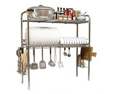 M@MKJ 304 Edelstahl Küchenregal Organizer Standbecken Abtropfschale 2 Schichten