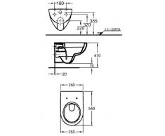 Grohe Vorwandelement mit Drückerplatte Chrom, Keramag Renova Nr. 1, rimfree, Spülrandlos, Tiefspül-WC, inkl. Sitz und Beschichtung