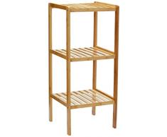 Relaxdays Badregal Bambus, Natur, 33 x 33 x 79 cm