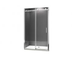 Nischentür Schiebetür Dusch Tür Victoria 100 x 195/8 mm/Modernes Schiebetür-Rollensystem