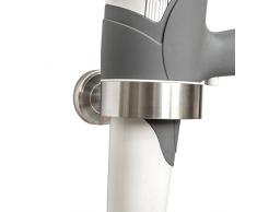 Badserie Ambiente - Fönhalter, Haartrocknerhalter aus robustem Edelstahl matt - zur Wandmontage