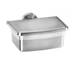 Edelstahl Feuchttücherbox zur Wandmontage oder freistehend - auch für Kosmetiktücher - in einer White Box