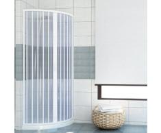 ROLLPLAST PINTO PVC Duschkabine Viertelkreis 90x90 mit zentraler Öffnung Mod. Scorpione