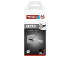 Tesa ekkro Ersatzrollenhalter (hochglanzverchromt, inkl. Klebelösung, hohe Haltekraft (bis 6kg), 50mm x 50mm x 125mm)