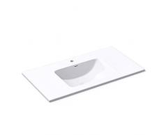 Mai & Mai Einbauwaschbecken Col02-800 BTH: 80x48x12cm Design Waschbecken aus Gussmarmor in Weiß