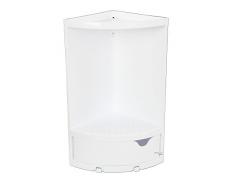 Wand Eckregal Duschablage weiß mit Schublade 600