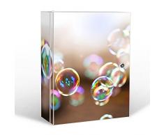 BANJADO Medizinschrank abschließbar / 35x46x15cm groß / Metall weiß mit Motiv Seifenblasen