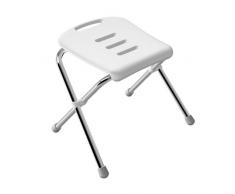 Spirella Vivawell Duschhocker Badhocker Duschklappsitz klappbar mit rutschhemmenden Füßen Edelstahl