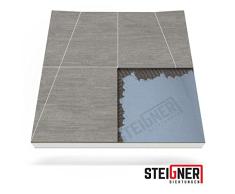 Duschelement MINERAL PLUS Duschboard befliesbar 80x80 cm Duschtasse - 50cm WANDABLAUF - EPS Bodenelement ebenerdig barrierefreie Duschwanne bodengleich
