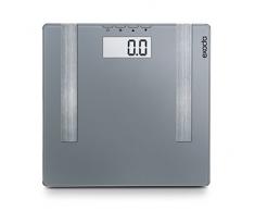 Exacta Digitale Personenwaage Premium mit Ein- und Ausschaltfunktion, Körperwaage mit praktischer LCD-Anzeige, Waage ermittelt Gewicht, Körperfett und Wasseranteil