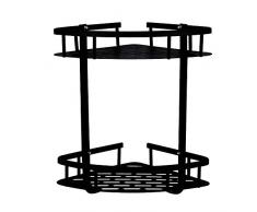 GERUIKE Duschregal Regal Dusche Ecke Selbstklebendes Dreieck-Duschregal Eckregal Dusche Ohne Bohren Ablage Korb für Badezimmer Küche Kein Bohren Schwarz