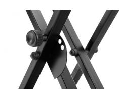 Classic Cantabile X-Keyboardständer Doppelstrebig (höhenverstellbar in 5-Stufen, klappbar, stabil, Schwarz)