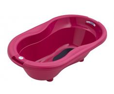 Rotho Babydesign TOP Badewanne, Mit Antirutschmatte und Ablaufstöpsel, 0-12 Monate, TOP, Swedish Rose (Rot), 200010266