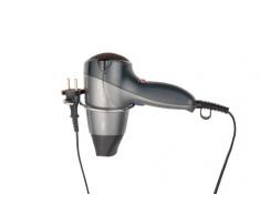 Wenko Haartrocknerhalter Milano, mit Kabelhalter, Stahl, 12 x 4,5 x 11 cm, chrom