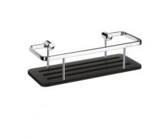 Smedbo DK3003Â Sideline Seifenkorb mit OberflÃ¤che Solide Messing/Kupfer/Zink silber/schwarz 25Â x 9,5Â x 6Â cm