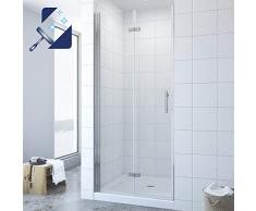 AQUABATOS® Duschtür Falttür 120x195cm Nischentür Dusche Faltbar Drehfalttür 120 cm Breit Duschwand Glas Duschabtrennung Duschtrennwand 6mm ESG Nano Glas Lotus-Effekt