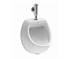 VBChome- Set: Urinal Zulauf Oben Weiß Modern Hochwertig Keramik Pinkelbecken senkrecht Pissoir Mini + Siphon Flaschensiphon A50132