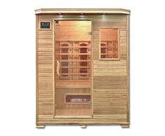 Home Deluxe – Infrarotkabine – Redsun L – Keramikstrahler – Holz: Hemlocktanne - Maße: 153 x 110 x 190 cm – inkl. vielen Extras und komplettem Zubehör
