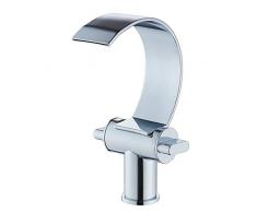 ZAQXSW Vollkupfer-Warm- und Kaltwasser-Einloch-Waschtischarmatur Badezimmer-Handwaschbecken Aufsatzwaschtisch Badarmatur erhöhen (Size : S)