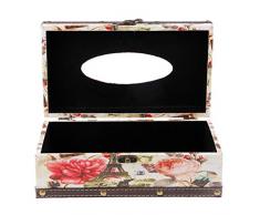 D DOLITY Mode Dekorativer Kosmetiktücher-Spender Tissue-Box Badaccessoires - Farbe Auswahl - 4200-02 Blumen